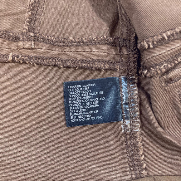 Mix It Jackets & Coats Vintage Petite Small Mix It Chocolate Brown Denim Crop Blazer Jacket